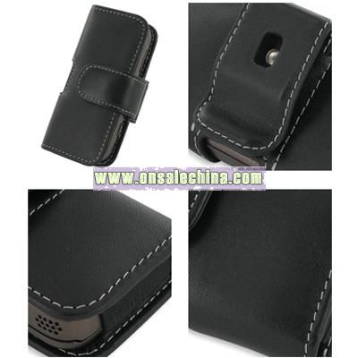Nokia N85 Horizontal Pouch Type Leather Case-Black