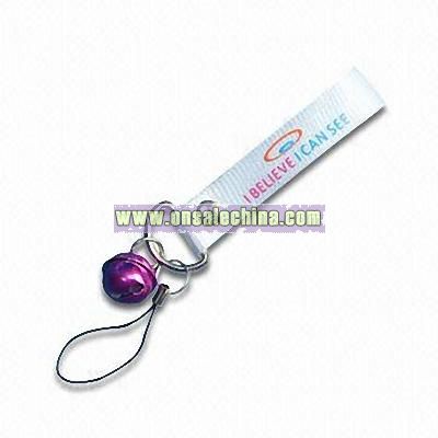 Short Strap Lanyard with Metal Ring and Mobile Phone String
