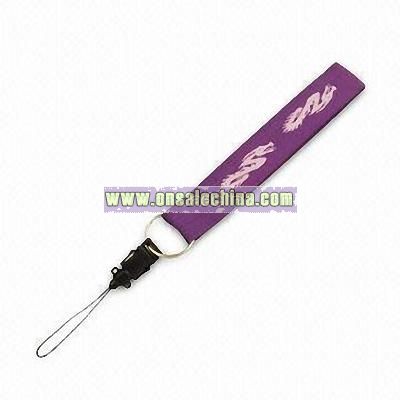 Mobile Phone Strap with Hook and Keyring