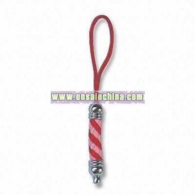 Nylon Mobile Phone Strap with Metal Fitting