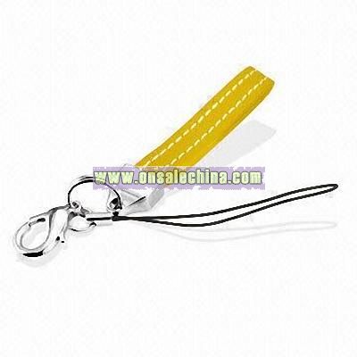 Yellow Leather Cell Phone Straps