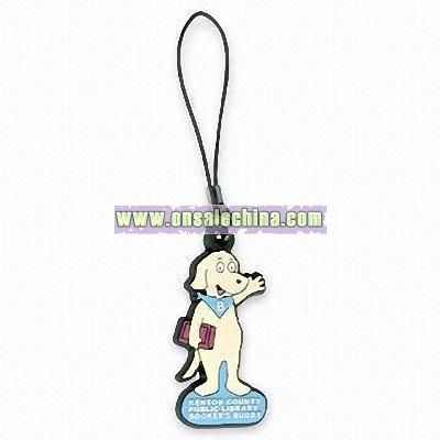 Cell Phone Strap with Soft PVC Pendant