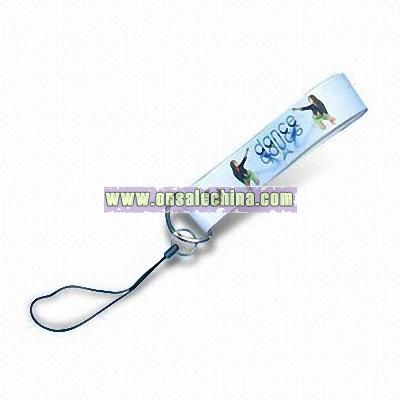 Polyester Short Strap with Cell Phone String