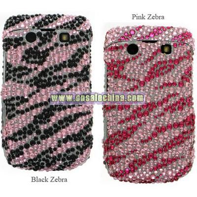 BlackBerry Onyx 9700 Zebra Designed Full Diamond Case