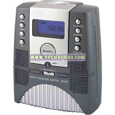 Digital coin bank with FM radio