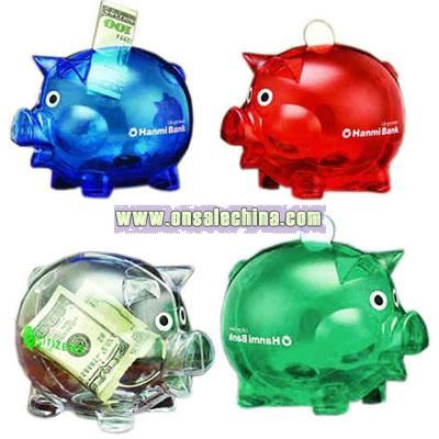 Plastic piggy bank