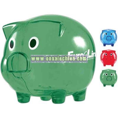 Piggy shaped translucent bank