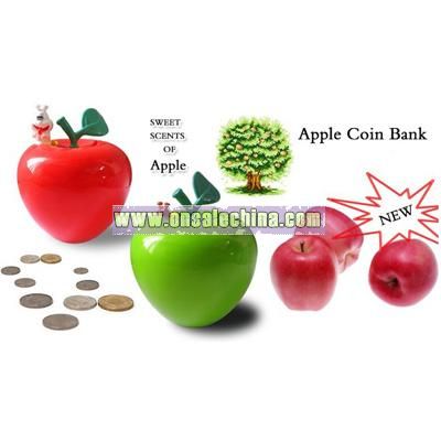 Apple shaped coin bank