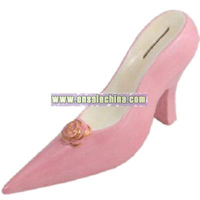 Ladies high button shoes coin bank