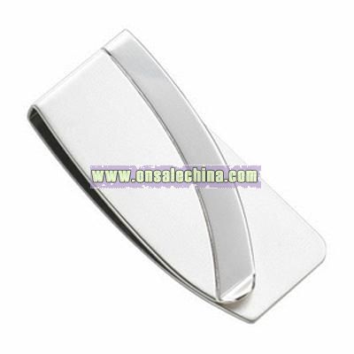 Polished Silver Money Clip