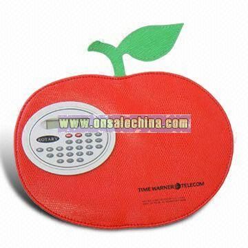Apple Shaped Plastic and Vinyl Material Calculator Mouse Pad
