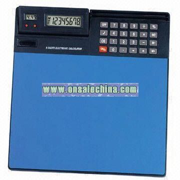 Eight Digits Calculator with Mouse Pad and Digital Clock