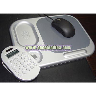 Mousepad with 8 digit dual power calculator