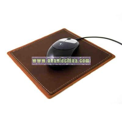 Machine Sewn - Leather mouse pad
