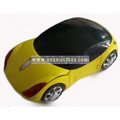 Car Yellow Optical Mouse