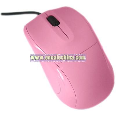 Pink Wired Optical Mouse