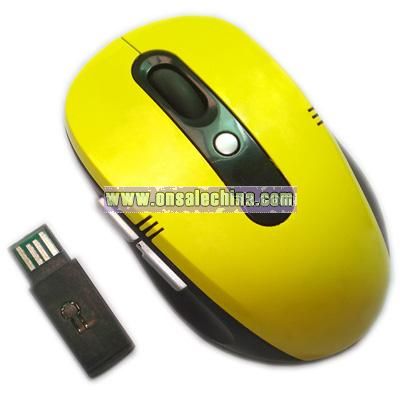 Yellow Wireless Mouse