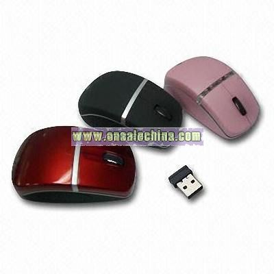 2.4GHz Wireless Optical Mouse with 10 Meters Operating Coverage