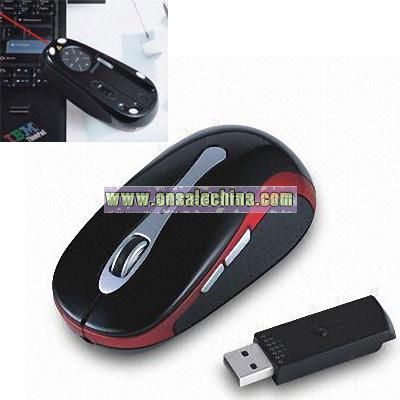 Wireless RF Mouse with Laser Point and Page Up and Down Function