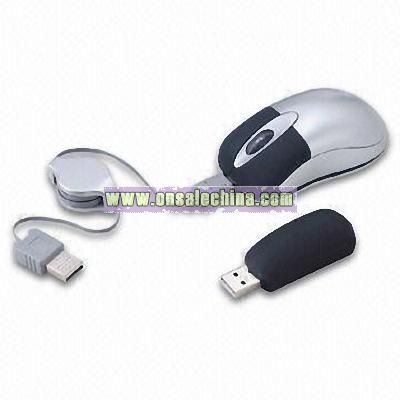 Wireless Rechargeable Optical Mouse with Radio Frequency of 7MHz