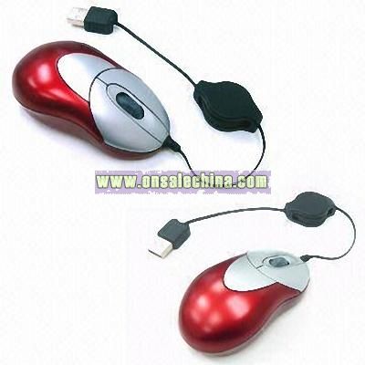 Optical USB Mice with Retractable Cable