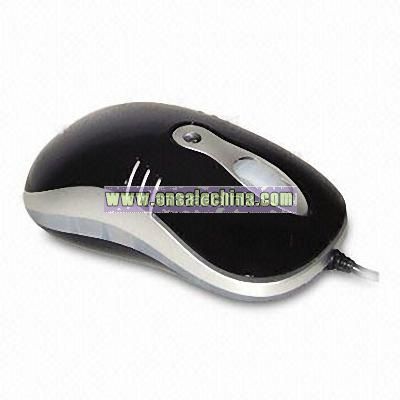 3D Optical Mouse with Decorative LED Light under Scroll Wheel