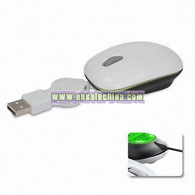 Optical Mouse with Retractable Cable