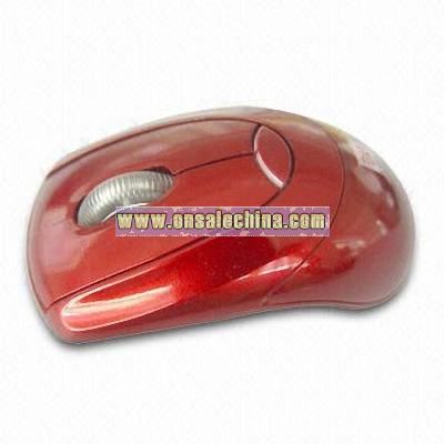 Red 3-D Wired Optical Mouse