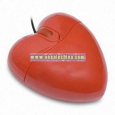 Computer Optical Mouse in Heart Shape