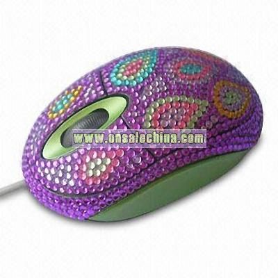 Optical Mouse with Crystal Beads