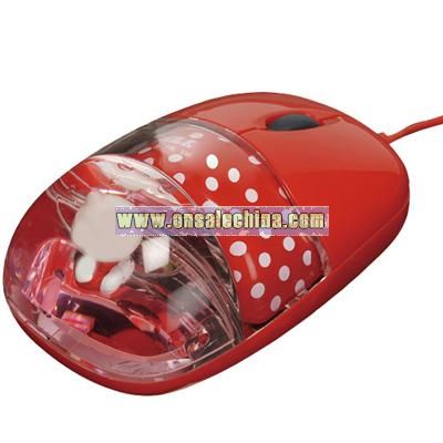 Red Liquid Optical Mouse