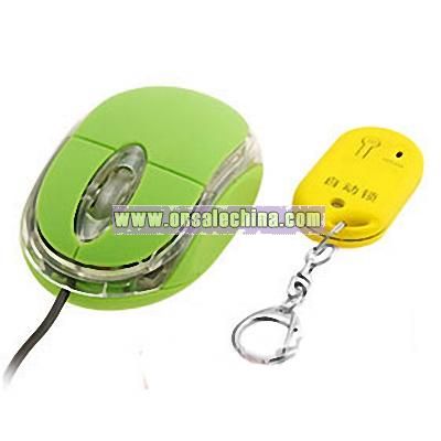 Crystal Green USB Computer Auto Lock / Unlock Optical Mouse With Wireless Key
