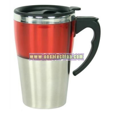 Stainless Steel And Colour Travel Mug