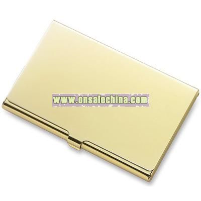 Gold Flat Cover Business Card Case