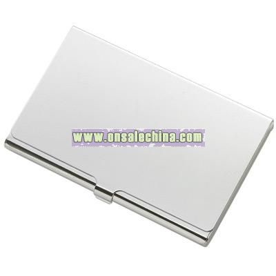 Silver Flat Cover Business Card Case
