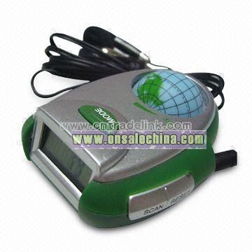 Radio Pedometer with LCD Display and Built-in Belt Clip