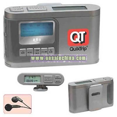 pedometer with MP3 player and fm scanner radio