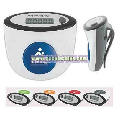 Stepper pedometer with top-view digital display