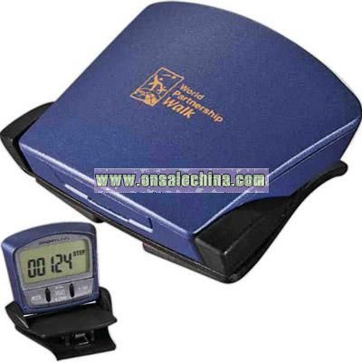 Blue ABS plastic total fitness pedometer