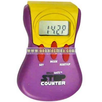Multi function pedometer with belt clip and LED screen