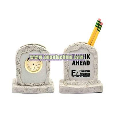 Pulverized Granite and Polyresin Pencil Cup