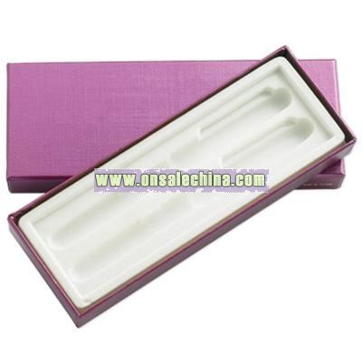 Double Pen Cardboard Box with Clear Interior Cover