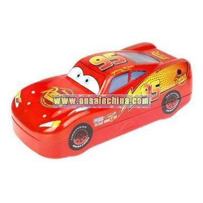 Two layer pencil case with car shape
