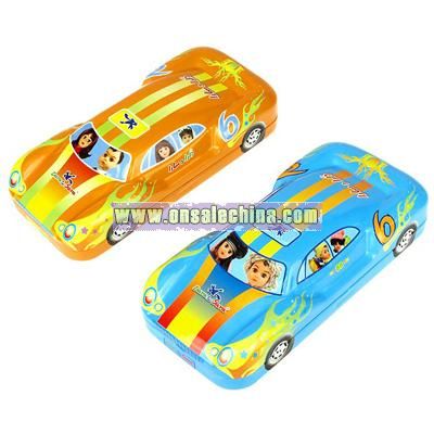 Two layer pencil case with car shape