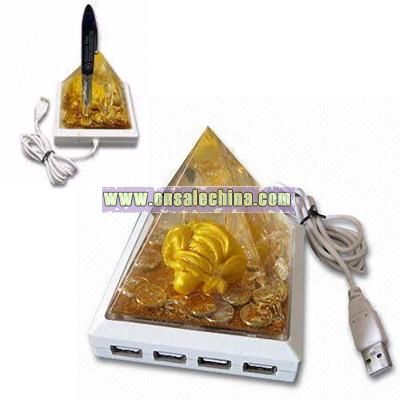 Pen Holder Pyramid USB HUB