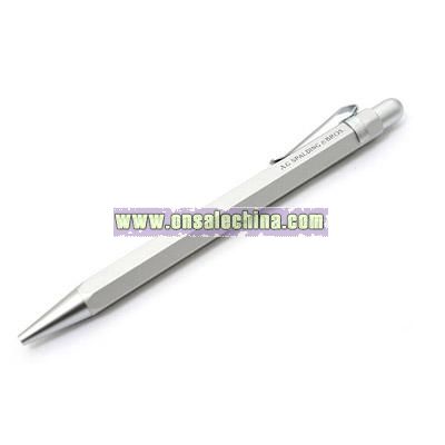 A.G. Spalding & Bros Hexagonal Body Ballpoint Pen - 0.7 mm - Silver Body
