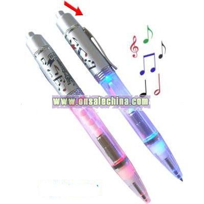 LED flash musical pen