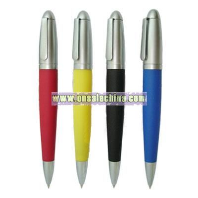 Metal Ballpoint Pens with Colorful Silicon Grip