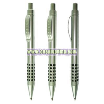 Metal Ball Pen with Square Silicon Dots Grip