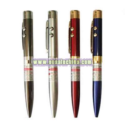 Brass laser pointer pen.
